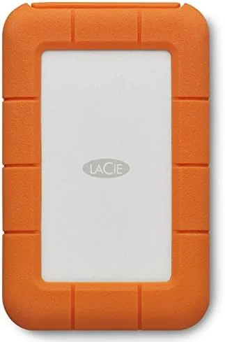 lacie rugged usb c 4tb portable external hard drive drop shock dust rain resistant for mac pc stfr4000800